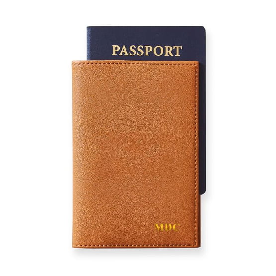 Fillmore vegan leather passport case, foil debossed