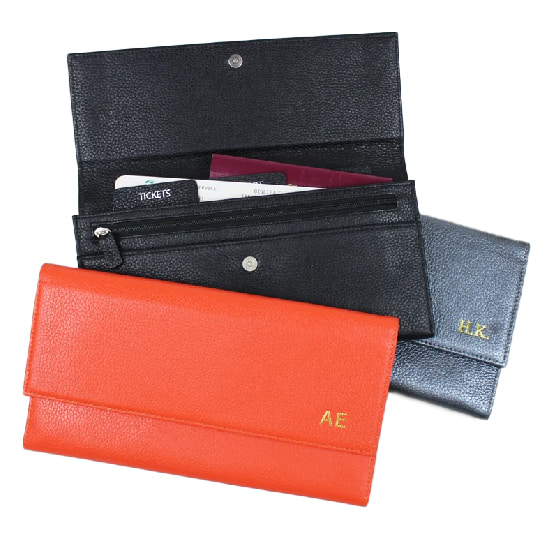 Personalised Leather Travel Wallet
